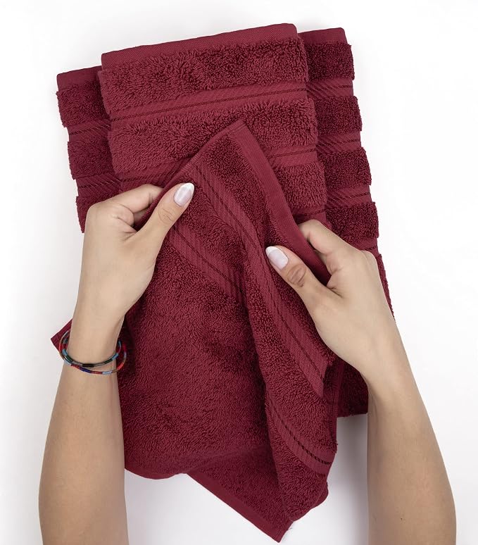 American Soft Linen 100% Cotton Luxury Turkish Towels, 6 Piece Towel Set | Soft Absorbent Quick Dry OEKO Tex Standard 100 Certificated Durable Machine Washable Premium Hotel Quality