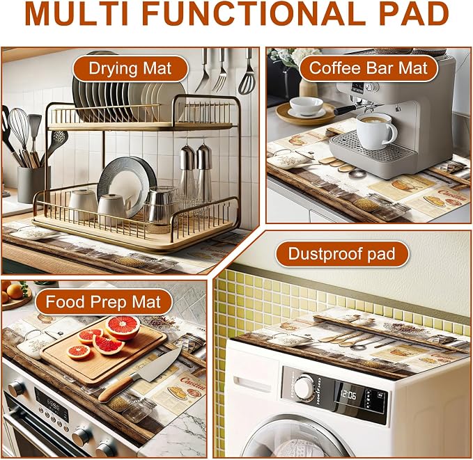 HOMETITUTE Spring Stove Top Cover 28x20 Kitchen Shelf Oil Painting Heat Resistant