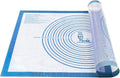 Nonstick Silicone Pastry Mat Extra Large with Measurements Dough Baking Mat | 28'' x 20'' Silicone Baking Mat Counter Dough Rolling Fondant/Pie Crust Sourdough Bread Supplies By Folksy Super Kitchen Blue