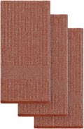 Mordimy Premium Large Cotton Kitchen Towels (18"x 28", 3 Pack), Rust | 100% Ring Spun Cotton, Super Absorbent, 380 GSM, Flat & Terry, Soft, Hanging Loop Dish Towels