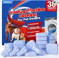 USKICH 36 Pack Washing Machine Cleaner Tablets for Pet Owners Pro, Deep Cleaning Pet Hair Remover for Laundry,Eliminates Odors,Compatible with HE, Top & Front Load Washer