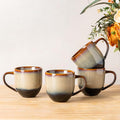 theterra Ceramic Coffee Mugs Set of 4, 12 oz Coffee Cups with Handle | Handmade, Suitable for Latte, Tea, Milk, Beer & Hot Cocoa, Mocha Brown