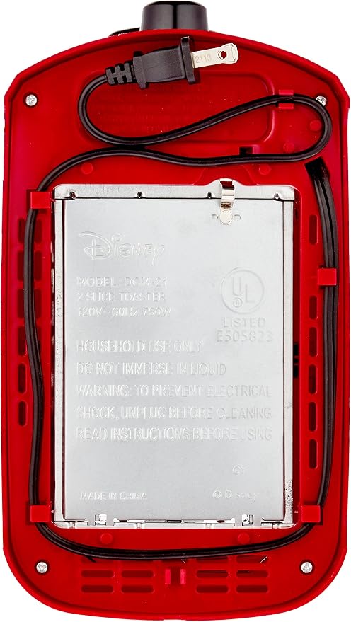 Disney Mickey Mouse 2 Slice Toaster by Select Brands - Disney Toaster for Breakfast Toast & Sandwich Bread - Kitchen Essential with Browning Control - Self-Centering Slots & High Rise Toast Lift