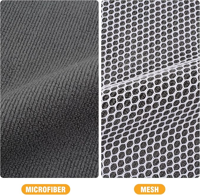 Dish Cloths for Washing Dishes with Scrub Side, Microfiber Dish Rags | Dual-sided microfiber dish cloths with scrubber for stuck-on food, quick dry kitchen washcloths 18 Pack, 12" x 12 Inch Gray
