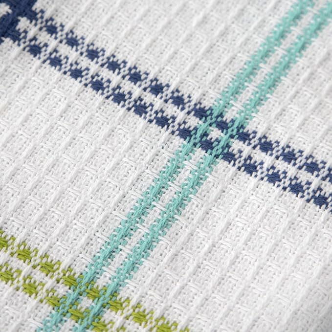 T-Fal Premium Waffle Dish Cloths: Highly Absorbent, Super Soft Long Lasting - 100% Cotton, 12"x13" Towel for Cleaning & Drying, (4-Pack), Cool