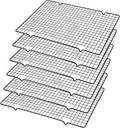 6 Packs Cooling Racks 16"x10" Baking Rack for Cooking and Baking Oven Wire Rack Cooling Drying Roasting Rack Heavy Duty Baking Rack for Roasting Cooking Grilling Drying