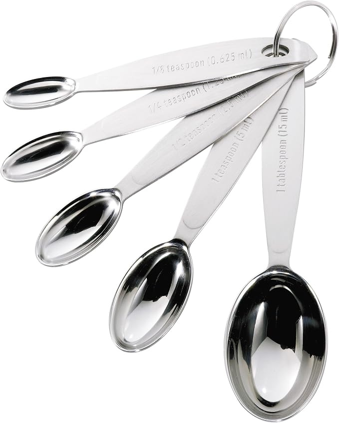 Cuisipro Stainless Steel Measuring Spoon Set Silver, Standard