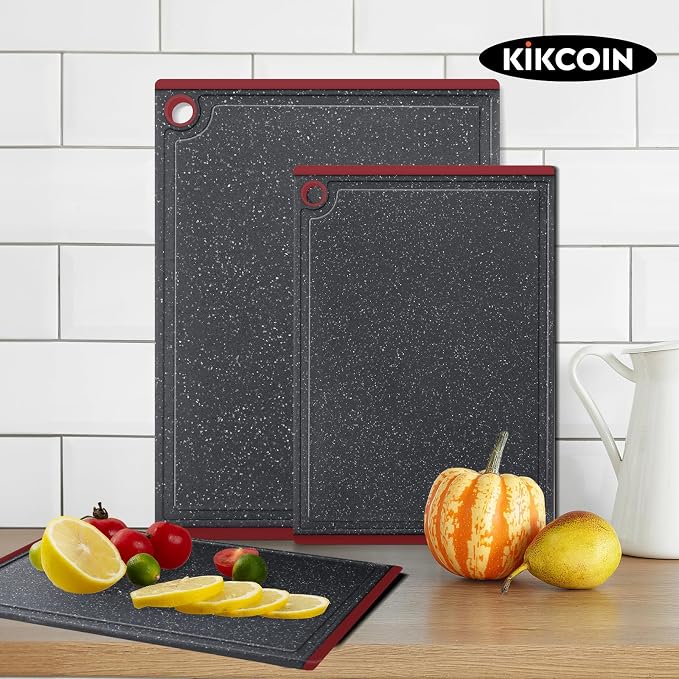 Cutting Board, Extra Large Cutting Boards for Kitchen Chopping Board with Juice Grooves, Kikcoin