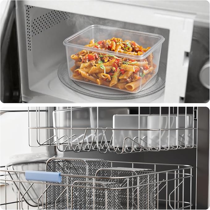 3 PCS Large Fruit storage Containers for Fridge Food Storage Containers | with Removable Colander Leakproof Dishwasher & Microwave safe Produce Containers Keep Fruits Vegetables Berry Fresh longer