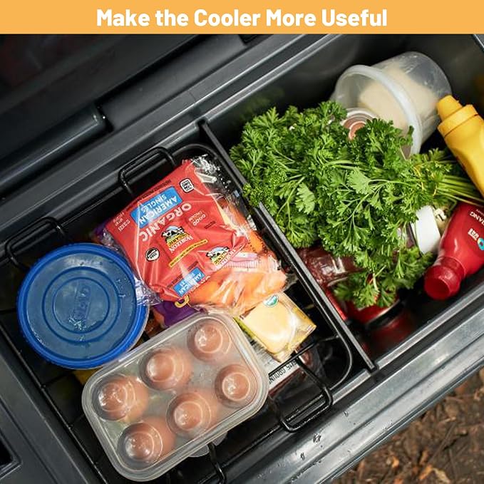 35/45 QT Cooler Basket, Compatible with YETI Tundra 35/45, Stainless Steel Storage Wire Cooler Rack, Black, 1 Pack