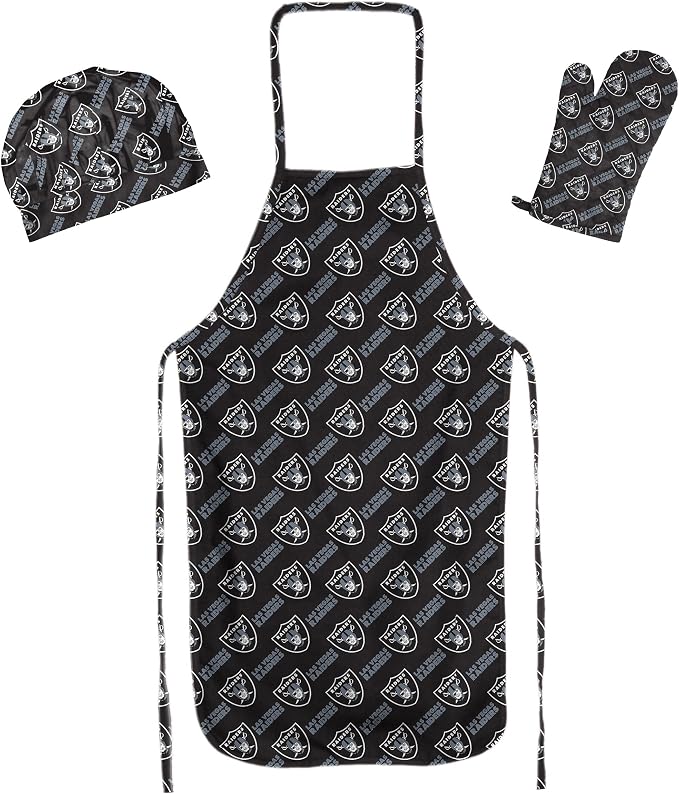 Northwest NFL unisex-adult 3-piece Apron, Oven Mitt and Chef Hat Set