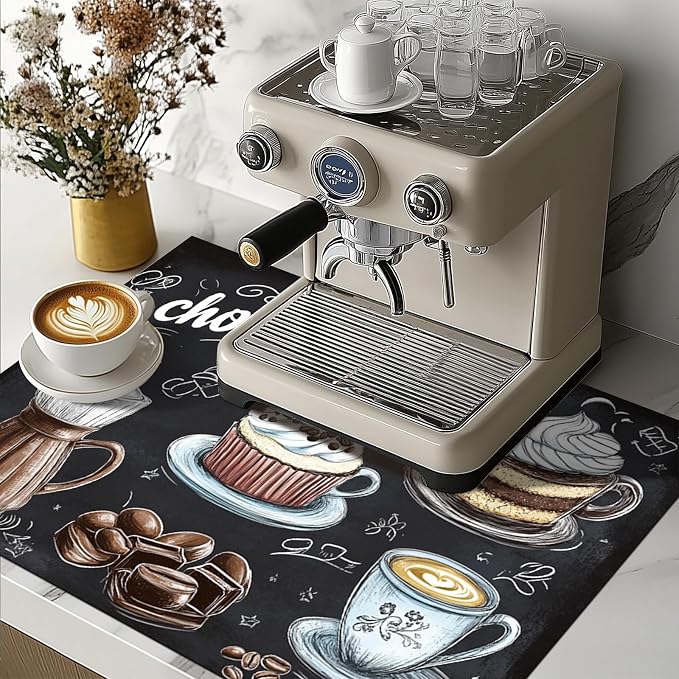 HOMETITUTE Stove Top Cover 28x20 Coffee Chocolate Dessert Heat Resistant Mat
