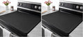 YUHFERA Stove Top Cover for Electric Stove - Silicone Stove Mat for Glass Top, Glass Cooktop Protector for Kitchen,Multi-Functional Oven Covers for Electric Stove (Black,28 x 20) (Pack of 2)