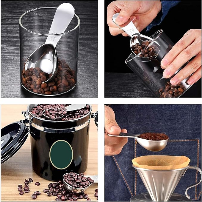 Stainless Steel 1 Tablespoon Measuring Coffee Scoop Spoon (Stainless Steel 3)