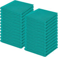Homaxy 100% Cotton Waffle Weave Kitchen Dish Cloths 24-Pack, Teal | 12 x 12 Inches, Ultra Soft Absorbent Dish Towels, Quick Drying Dish Rags with Hanging Loop