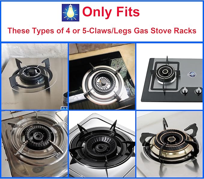 Cast Iron Wok Support Ring Stand Burner Ring for Gas Stove Rack Pot Holder Anti-skid Time-saving and Energy-saving for 4 claws racks or grates