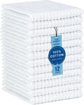 12 Pack 100% Cotton Bar Mops, 12 x 12 in, Ultra Absorbent