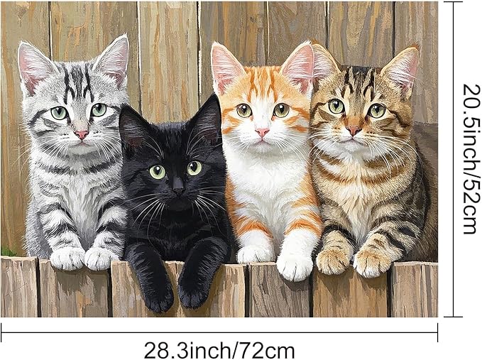 HOMETITUTE Stove Top Cover 28x20 Cute Cat Pet Diatomite Heat Resistant Mat