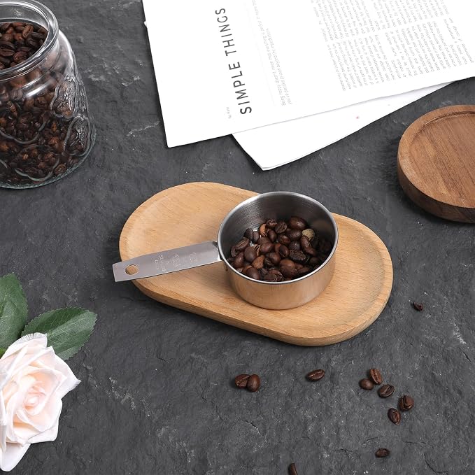 1 Pc 1/2 Cup Measuring Scoop, Dog Food Scoop, 125ml Stainless Steel Half Cups Dogs Food Scoops for Feeding Dog, Cat, Wet and Dry Ingredients, Dishwasher Safe
