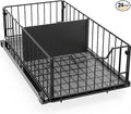 Simple Houseware Pull-Out Cabinet Sliding Basket, 17.2Dx9.7Wx5H, Black | Ideal for Kitchen and Bathroom Cabinet Storage Organizer, Under Sink or Pantry Organization