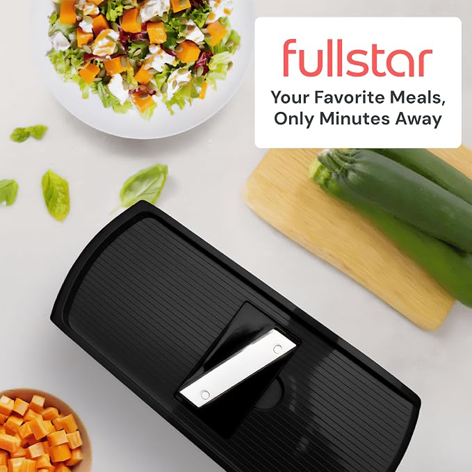 Fullstar Pro Original Vegetable Chopper & Mandoline Slicer Kitchen Gadget | 14 in 1 Veggie Slicer, Onion & Fruit Cutter with Sharp Stainless Steel Blades & Container (Stainless Steel)