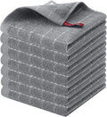 Homaxy 100% Cotton Terry Kitchen Dish Cloths, 7 Pack, Grey | Ultra Soft and Absorbent Dish Towels for Kitchen, Suitable for Drying and Washing Dishes
