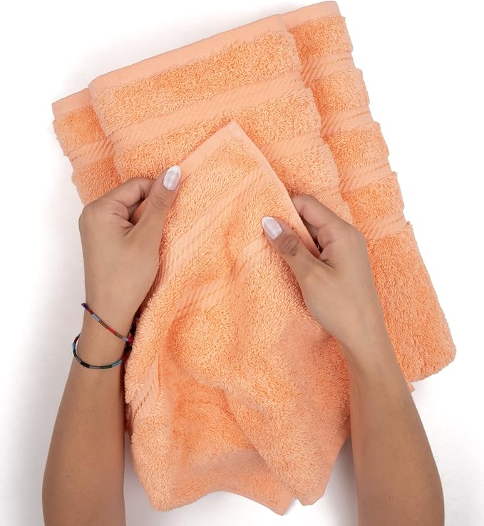 American Soft Linen 100% Cotton Luxury Turkish Towels, 4 PC Hand Towel Set | Soft Absorbent Quick Dry OEKO Tex Standard 100 Certificated Durable Machine Washable Premium Hotel Quality