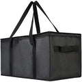 Bodaon Insulated Food Delivery Bag, 22" x 10" x 10" Insulated Pizza Delivery Bags for Hot/Cold Food, Black, 1-Pack | Insulated Pizza Delivery for Hot/Cold Food, Commercial Catering, Reusable Grocery Shopping Tote, Thermal Carrier, Collapsible