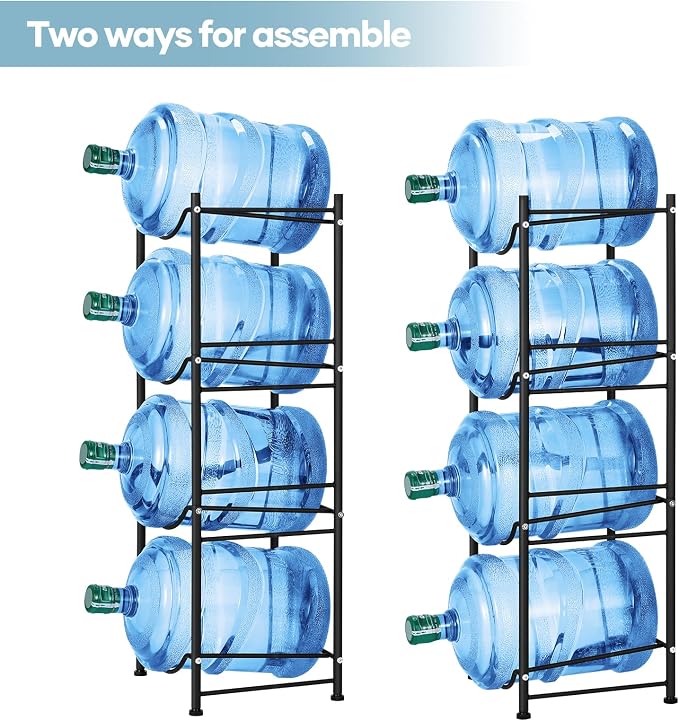 5 Gallon Water Cooler Jug Rack, 4 Tier Detachable Water Bottle for Home | Water Bottle, Heavy Duty Water Bottle Organization for Office