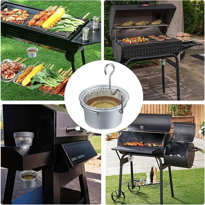 Grill Grease Tray with Clip for Char-Broil/Kenmore Outdoor Grills | Grease Catcher,Grease Tray for Gas Grill,Grease Bucket with Disposable Foil Liners (10 Pack)
