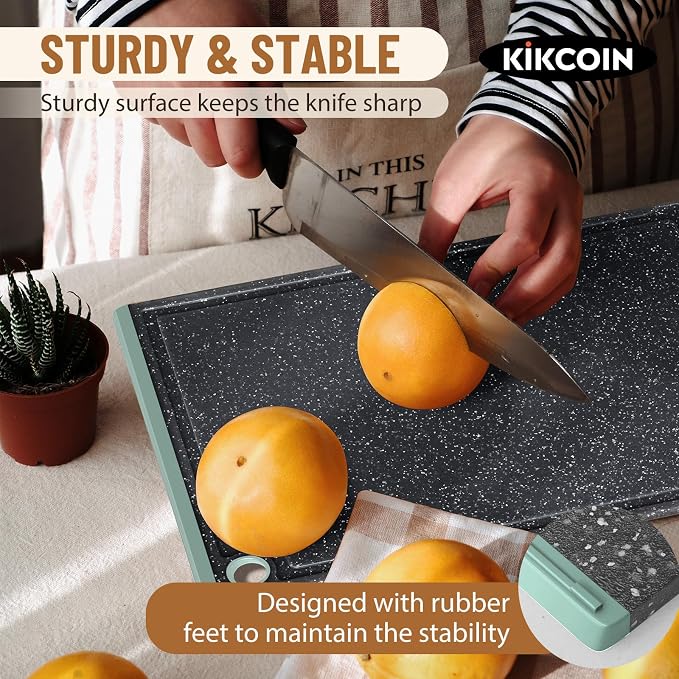 Cutting Board, Extra Large Cutting Boards for Kitchen Chopping Board with Juice Grooves, Kikcoin