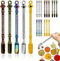 20Pcs Mini Spoons, Tiny Shovel Spoon, 5 color | Tableware Charm for Coffee, Sugar and Spices, Mini Pendant Spoon Necklace Charms, Keychain Accessories