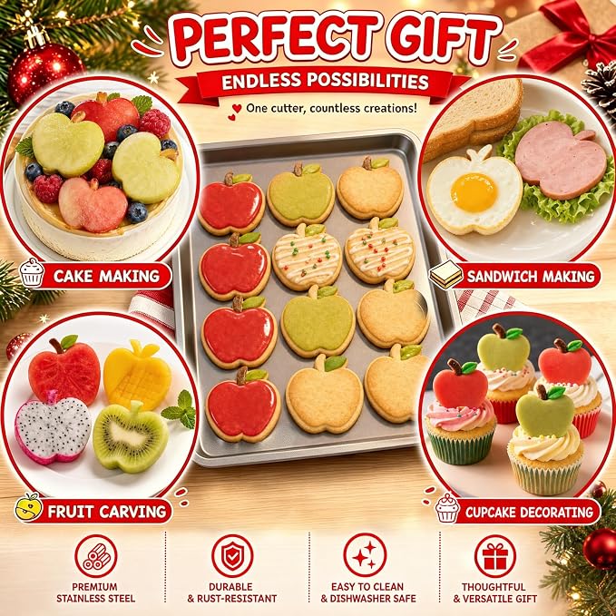 Cookie Cutters, 5 Pack (Apple)
