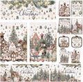 13 Pcs Christmas Kitchen Sets with Christmas Trees Kitchen Towels Rustic Farmhouse Nonslip Mats Curtains Valance Pot Holders Oven Mitts for Xmas Home Decoration Cooking Baking Gift