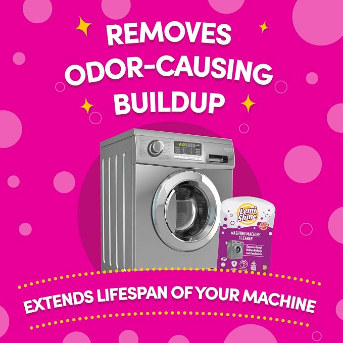 Lemi Shine Washing Machine Cleaner, Restore Performance, Biodegradable Ingredients (1 Count) | Hard Water Citric Acid Cleaning Powder - Made with Biodegradable Ingredients