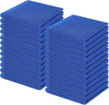 Homaxy 100% Cotton Waffle Weave Kitchen Dish Cloths 24-Pack, Blueberry | 12 x 12 Inches, Ultra Soft Absorbent Dish Towels, Quick Drying Dish Rags with Hanging Loop