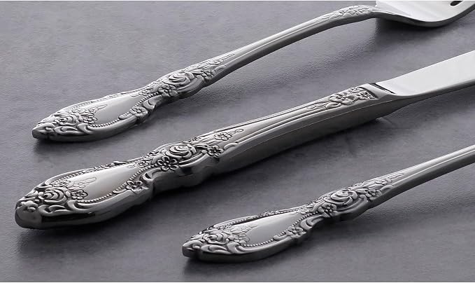 Oneida Wordsworth Salad Forks Silverware Set for 4, Flatware | mirror finish, dishwasher safe | cutlery set for kitchen and dining, utensil set, wedding silverware, heavy duty