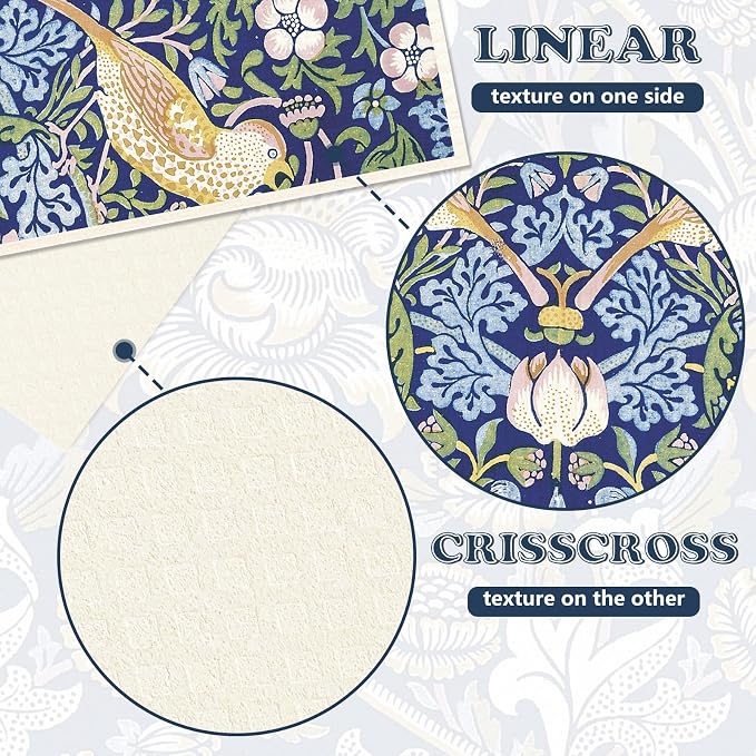 8 Pcs Foliage Swedish Dishcloths Vintage Blue Floral, 7 x 8 Inch | Retro Flower, Cotton, Kitchen Towel, Absorbent, Dish Towel, for Home Kitchen Housewarming Cleaning