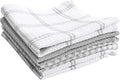 T-Fal Premium Waffle Dish Cloths: Highly Absorbent, Super Soft Long Lasting - 100% Cotton, 12"x13" Towel for Cleaning & Drying, (4-Pack), Grey