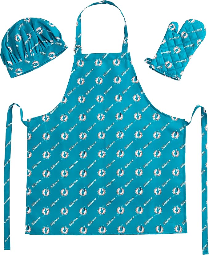 Northwest NFL unisex-adult 3-piece Apron, Oven Mitt and Chef Hat Set