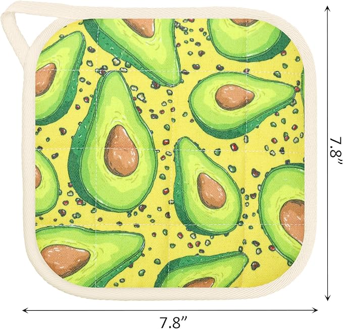 6 Pack Pot Holders 100% Cotton Heat Resistant Potholder, Machine Washable Pot Holder, Hot Pads, Table Pads for Cooking Baking (A)