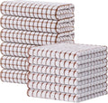 Kitinjoy Cotton 12 Pack Kitchen Towels and Dishcloths Sets, Brown | 16 x 25 Inch & 12 X 12 Inch Dish Towels Bulk, Super Soft and Absorbent hand towels for kitchen Drying