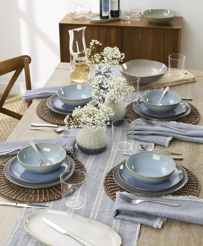 Oneida Mooncrest 45-Piece 18/0 Silverware Set for 8, Flatware | mirror finish, dishwasher safe | includes serving spoons and utensil set | cutlery set, wedding silverware