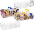 ClearSpace Pantry Storage Bins with Removable Dividers, XL, 4 Pack | Pantry storage bin for organizing food items, kitchen essentials, and refrigerator storage