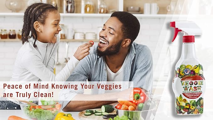 Veggie Wash Fruit and Vegetable Wash, Ideal for Cleaning Produce, 1 Gallon | Ideal for Cleaning Produce, Kosher, Vegan, Plant-Derived Ingredients, Unscented, No Parabens