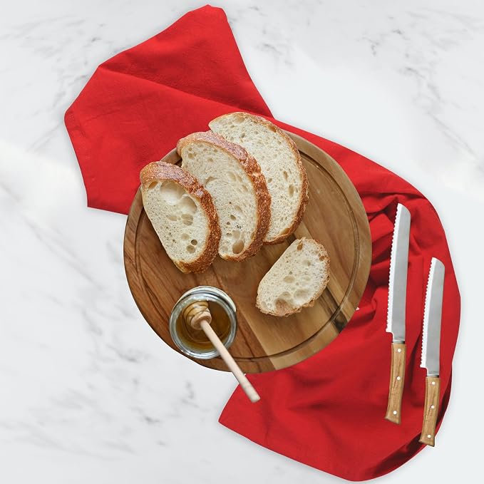 Urban Villa Kitchen Towels Cotton Dish Towels 27”x27” (Set of 12) Red