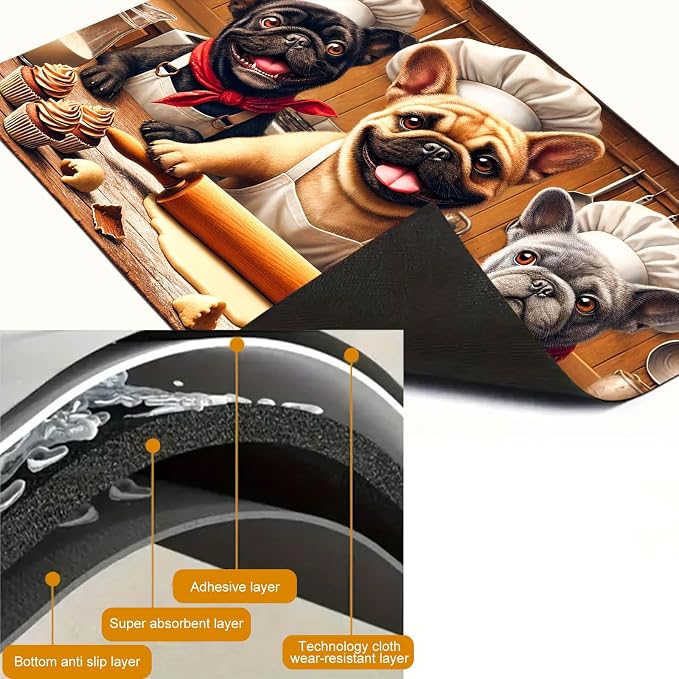 HOMETITUTE Chef Dog Stove Top Cover 28x20 Diatomite Heat Resistant Mat