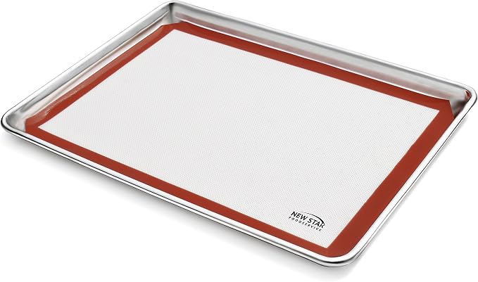 New Star Foodservice 530271 Commercial Grade Silicone Baking Mat Non Stick Pan Liner, 14 x 20 inch (Two-Thirds Size)