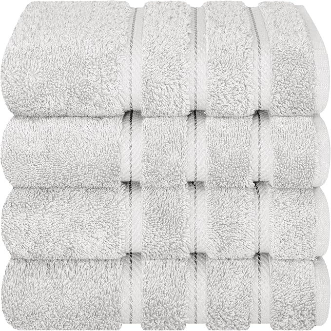 American Soft Linen 100% Cotton Luxury Turkish Towels, 4 PC Hand Towel Set | Soft Absorbent Quick Dry OEKO Tex Standard 100 Certificated Durable Machine Washable Premium Hotel Quality