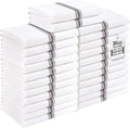 Homaxy 100% Ring Spun Cotton Kitchen Towels 24 Pack, Black Stripe | 15 x 25 Inch, Highly Absorbent Dish Towels for Kitchen Drying, Reusable Cleaning Cloths, Soft Tea Towels with Hanging Loop